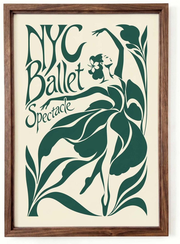 NYC Ballet Vintage Dance Poster Wall Art