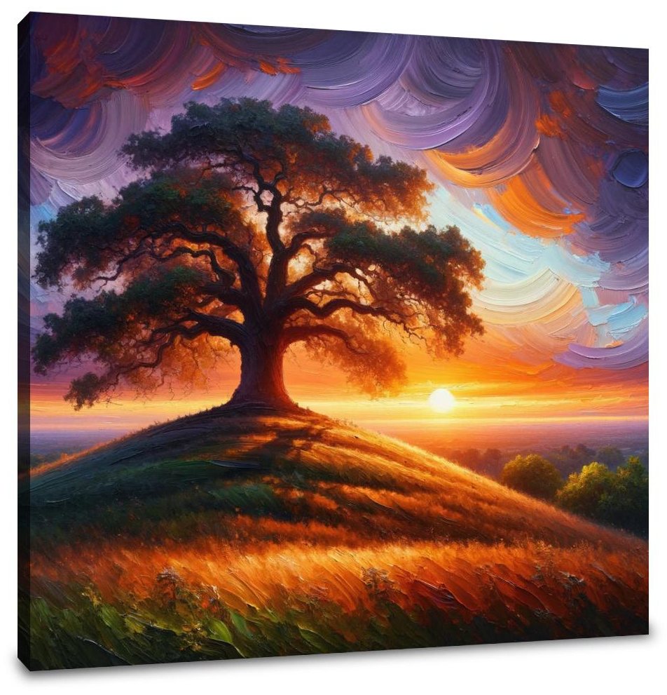 Sunset Oak Canvas