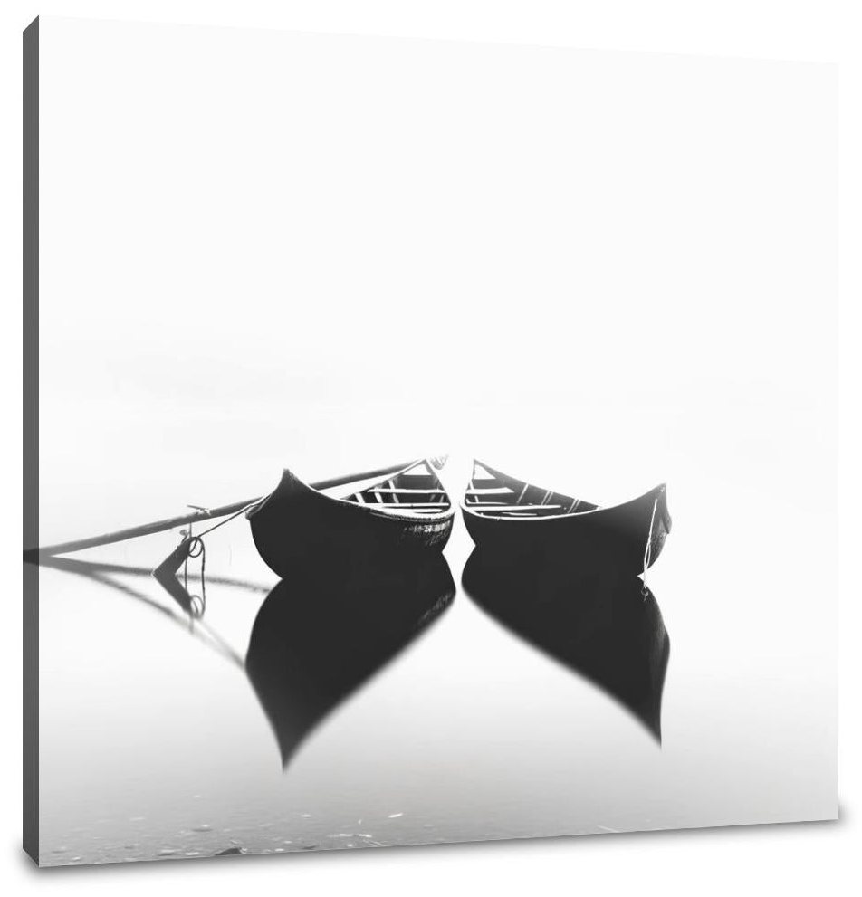 Twin Boats at Rest Canvas