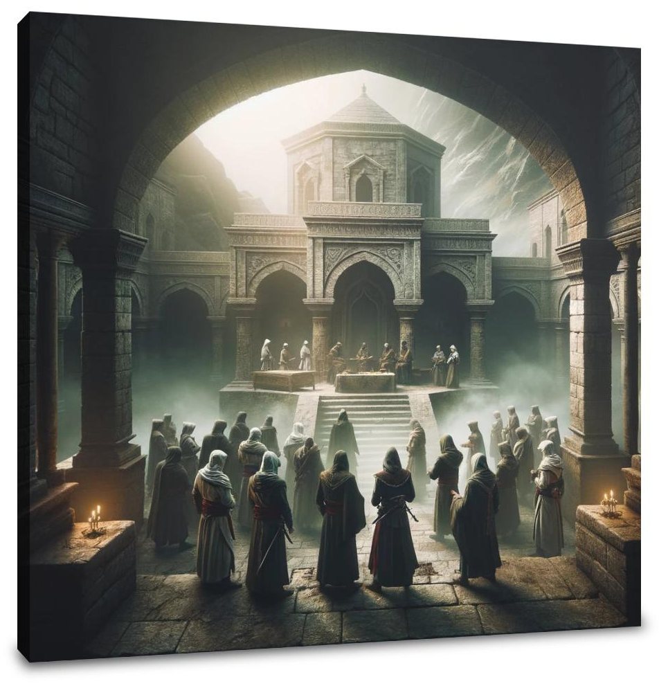 Monastery Shadows Canvas