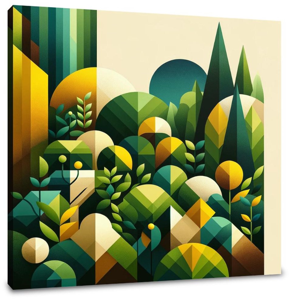 Geometric Garden Canvas