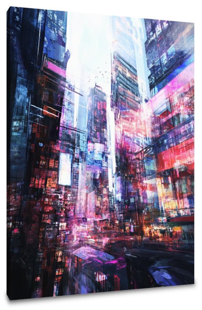Nostalgic Urban Pulse Canvas