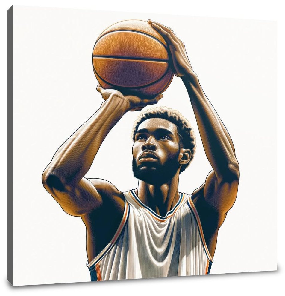 Free Throw Focus Canvas