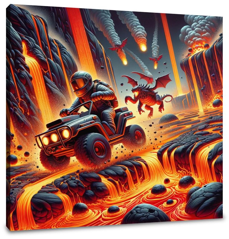 Volcanic Velocity Canvas