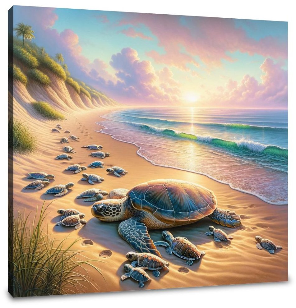 Turtle Haven Dawn Canvas