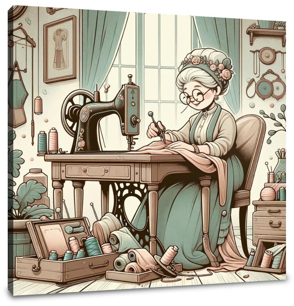 Charming Seamstress Canvas