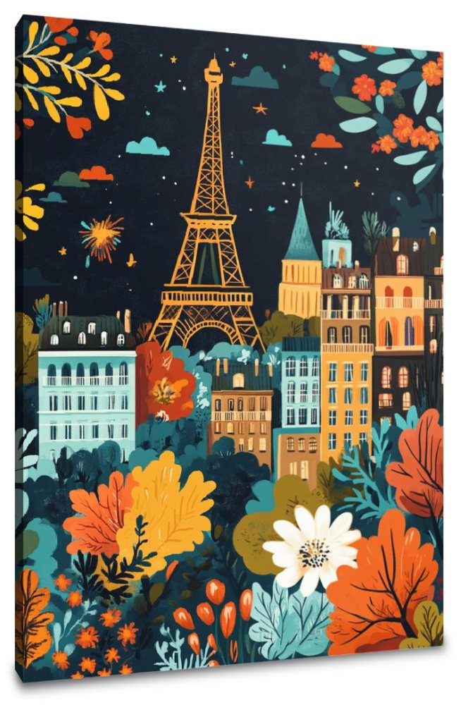 French Floral Festival Canvas