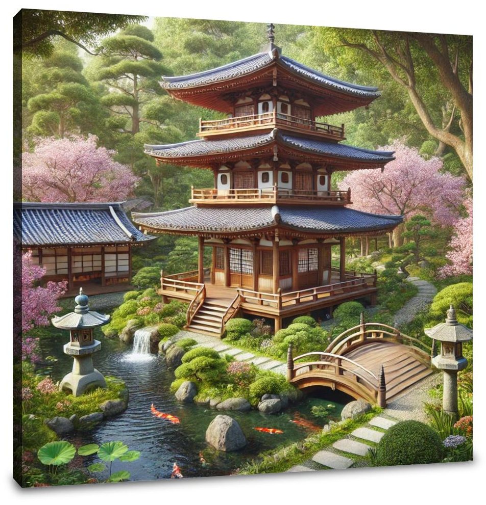 Tranquil Pagoda Canvas