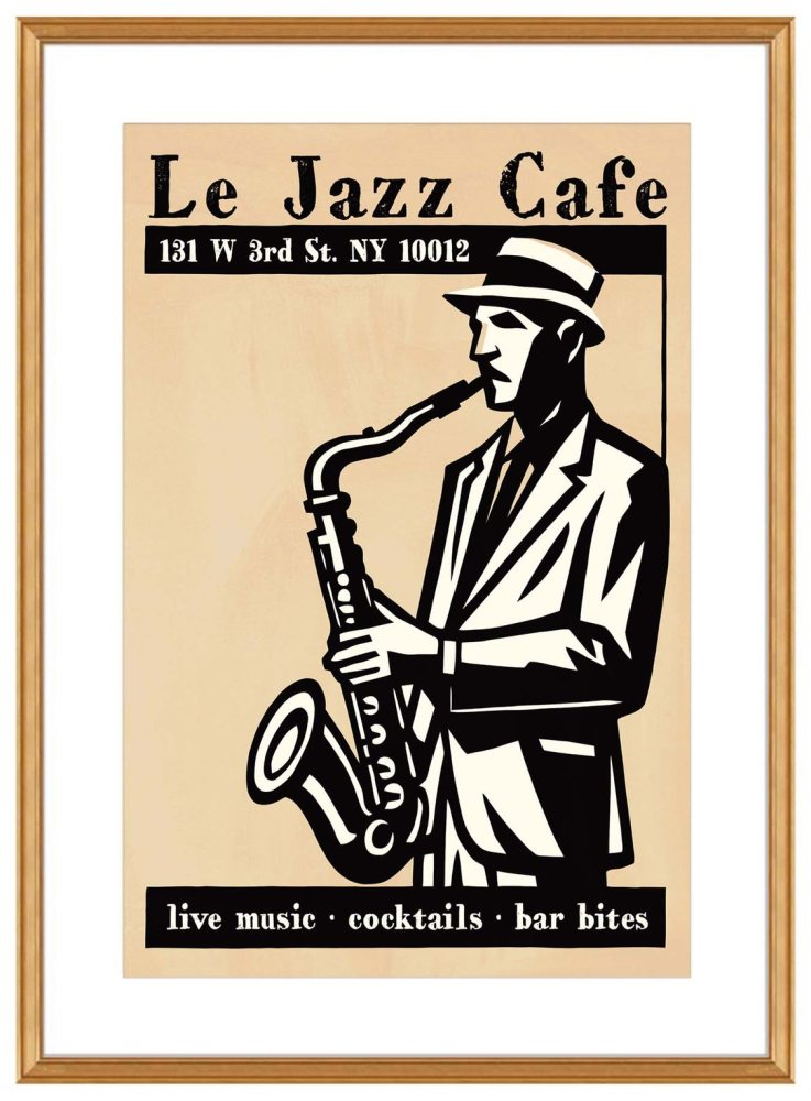 Jazz Saxophone Music Poster Print