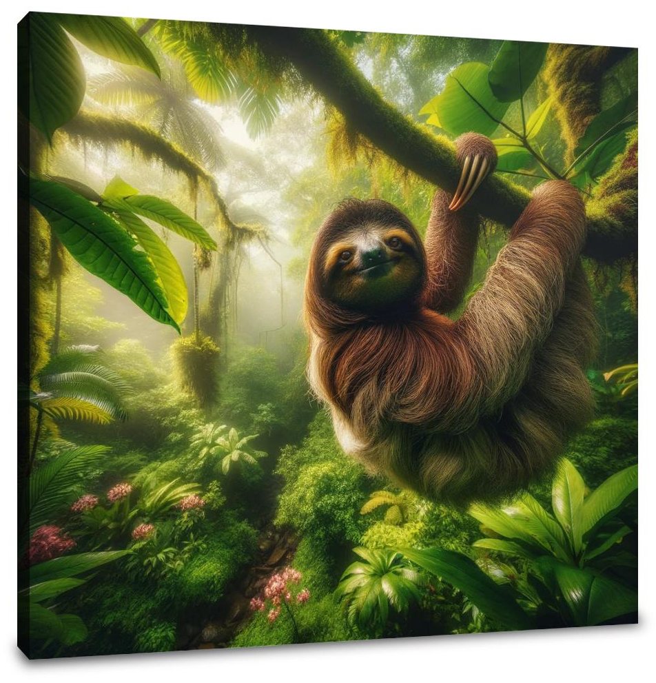 Tropical Sloth Canvas