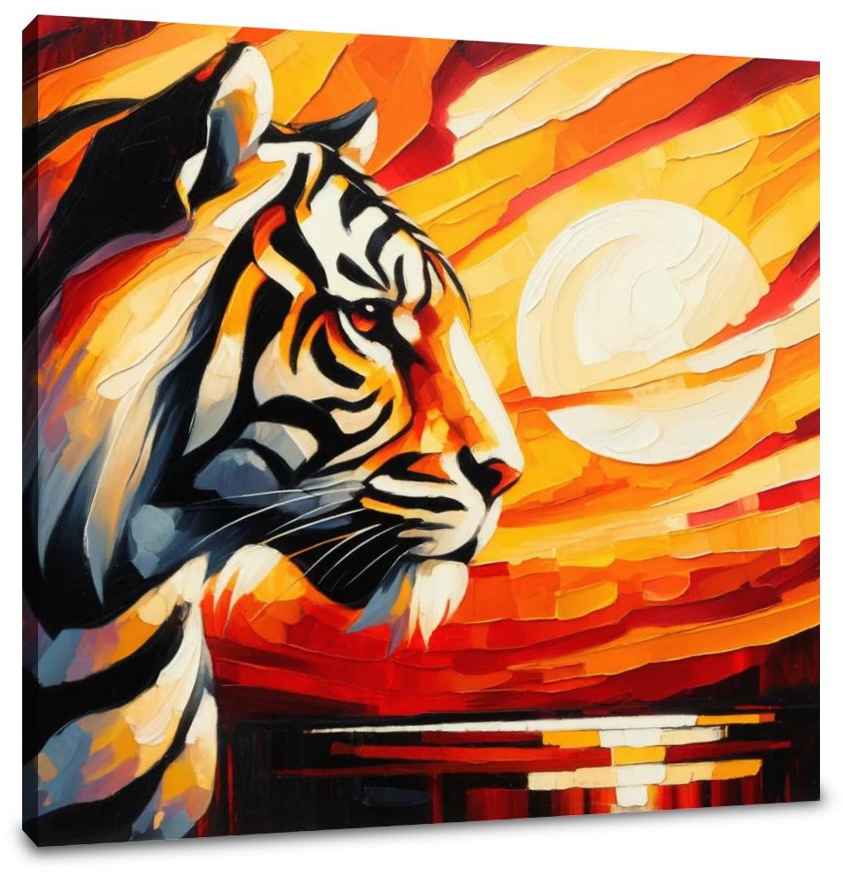 Sunset Tiger Blaze Canvas