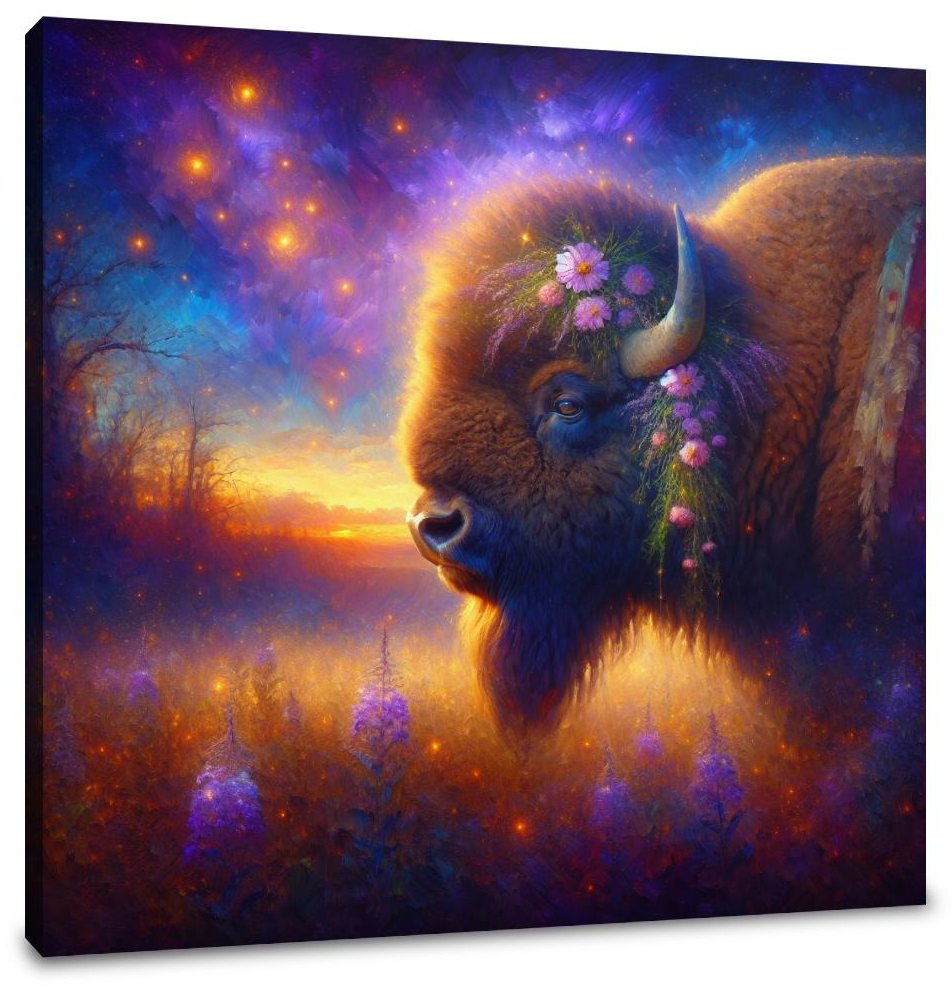 Royal Bison Twilight Canvas