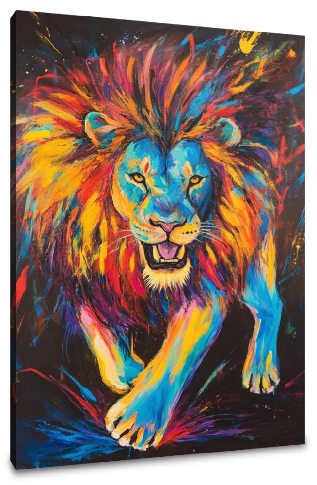 Lion's Vivid Roar Canvas