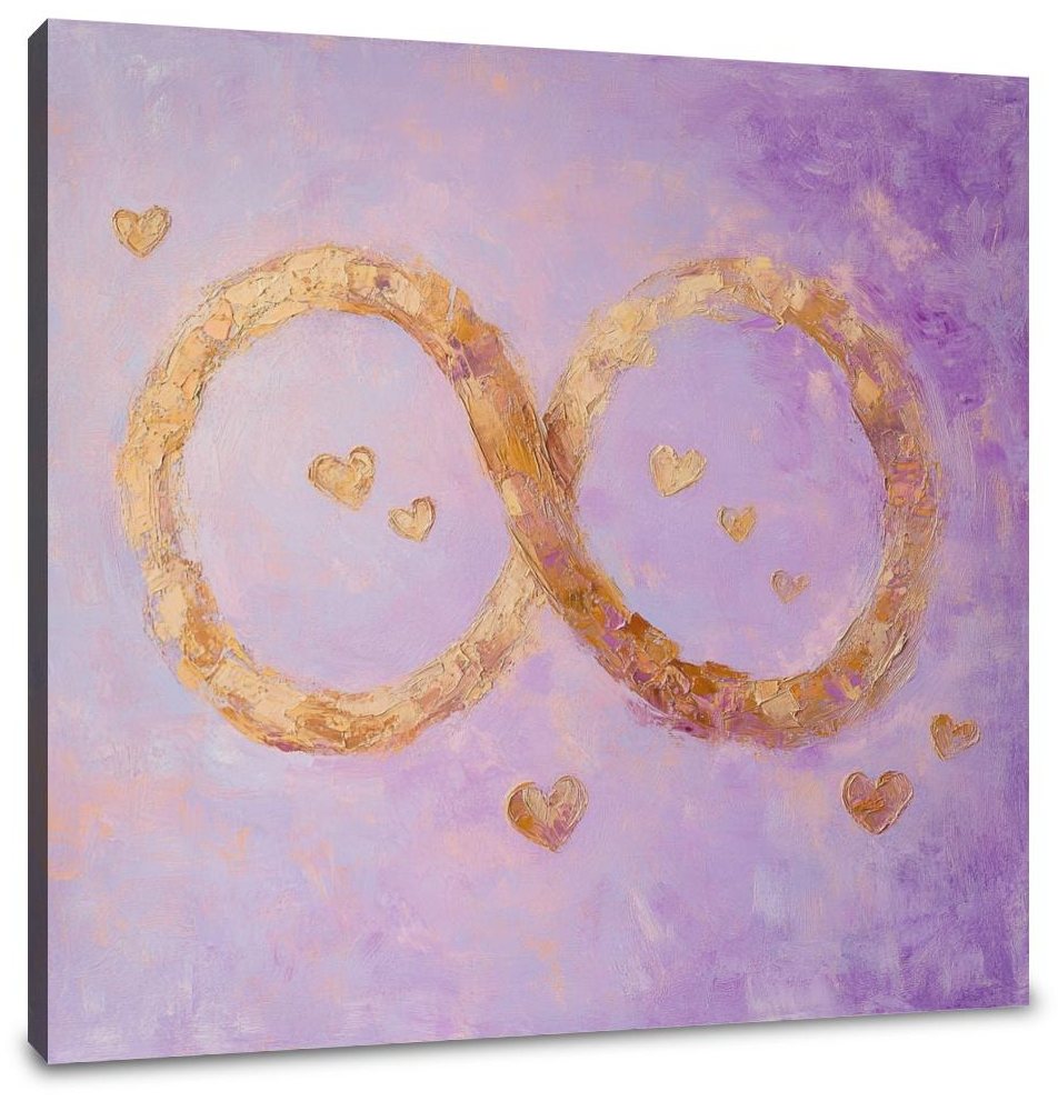 Golden Infinity Heart Canvas