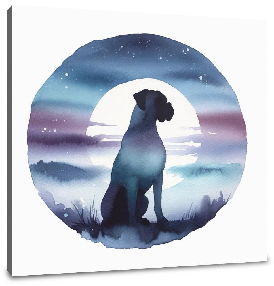 Twilight Vigil Boxer Silhouette Canvas