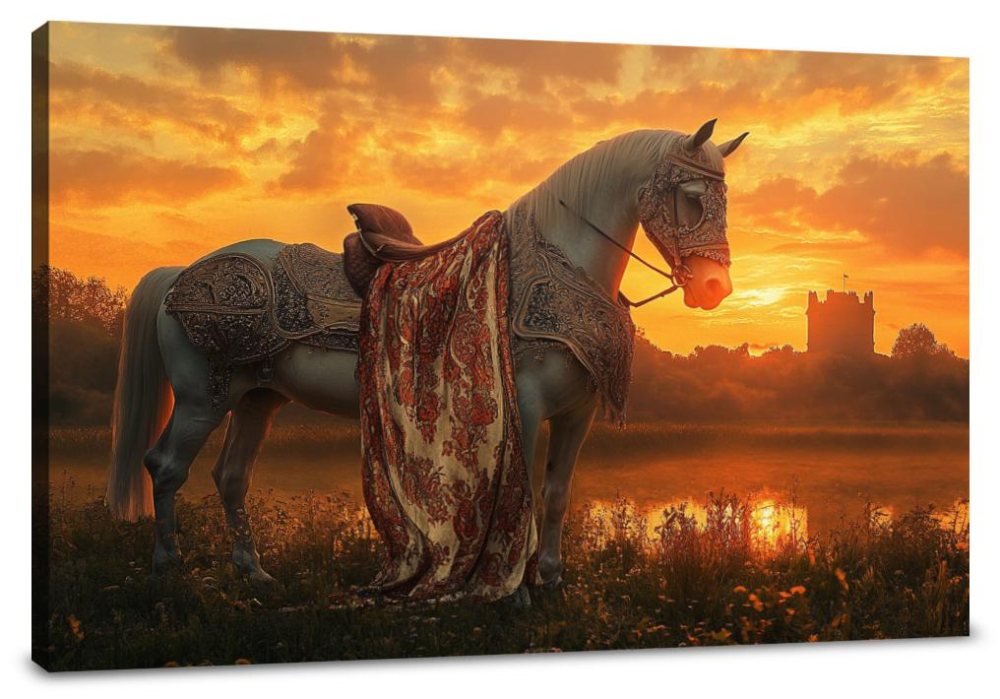 Regal Equine Sunset Canvas