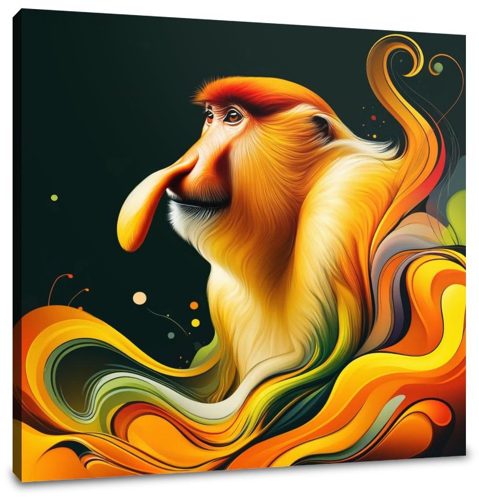 Graceful Proboscis Monkey Canvas