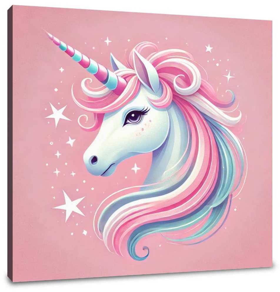 Magical Unicorn Portrait Canvas