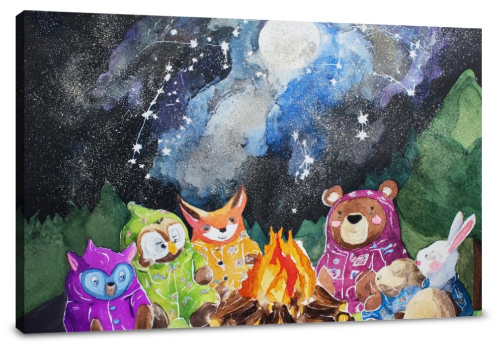 Starry Pyjama Camping Canvas