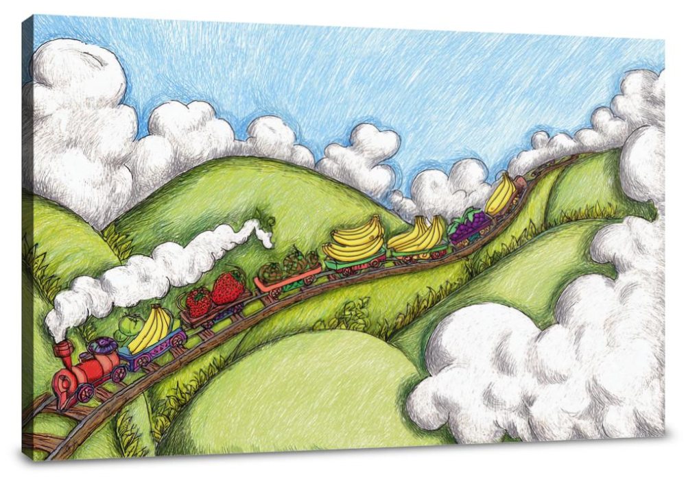 Fruity Train Canvas