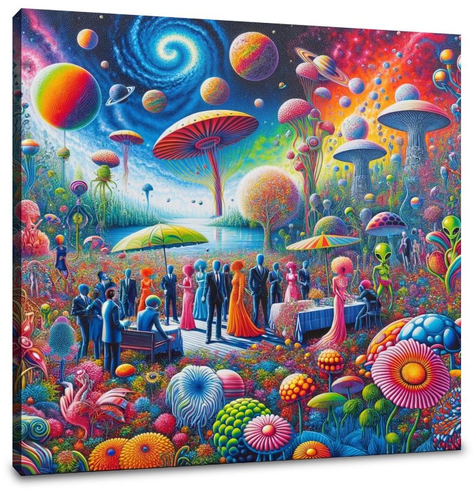 Galactic Garden Gala Canvas