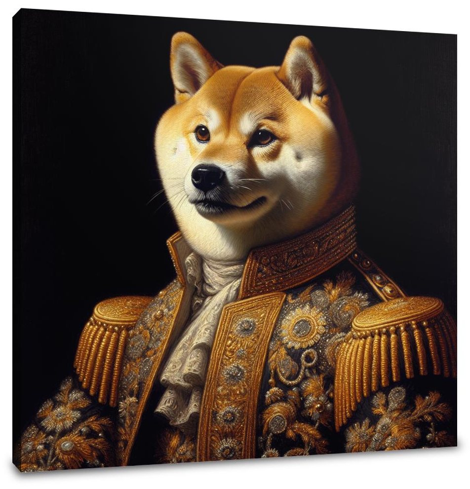 Royal Shiba Impressions Canvas