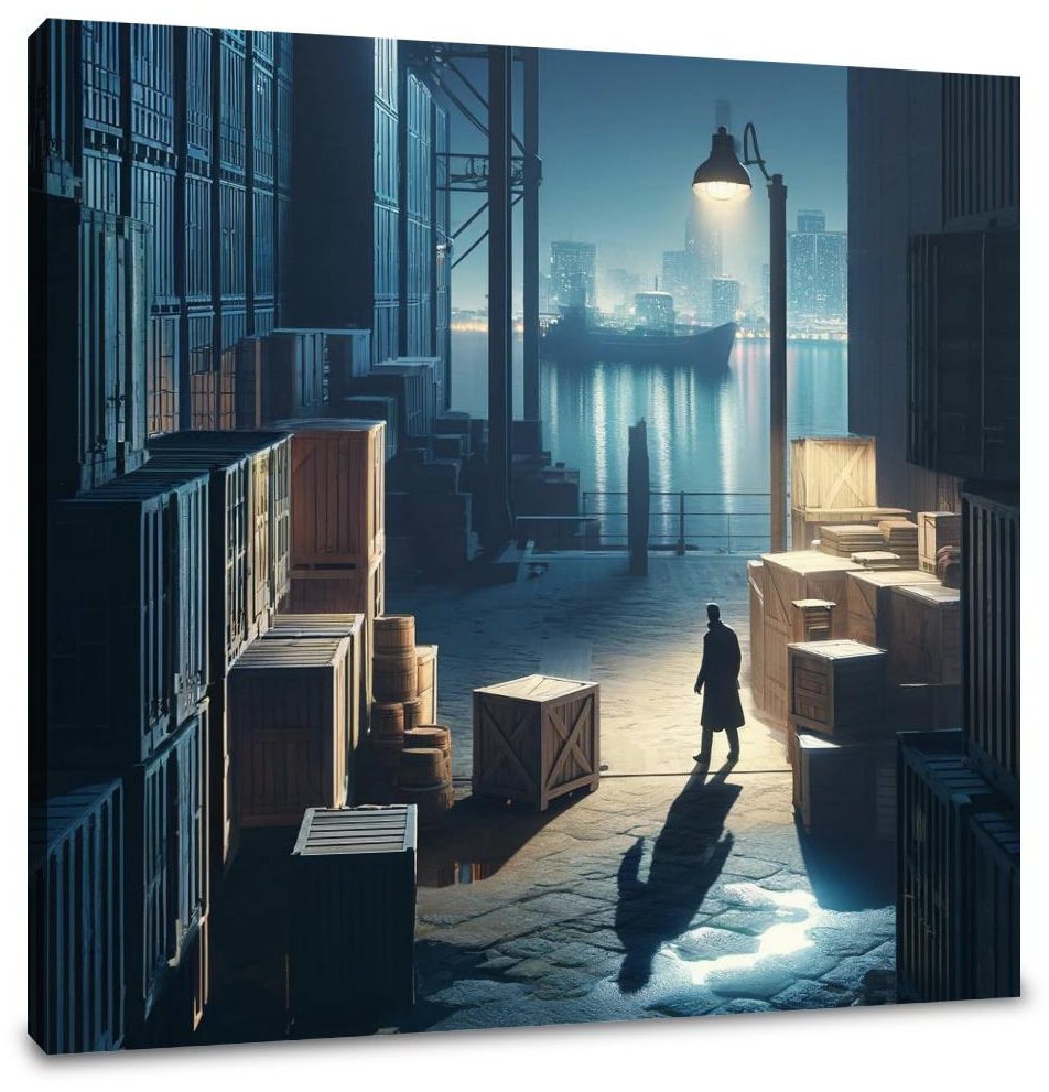 Docks at Midnight Canvas