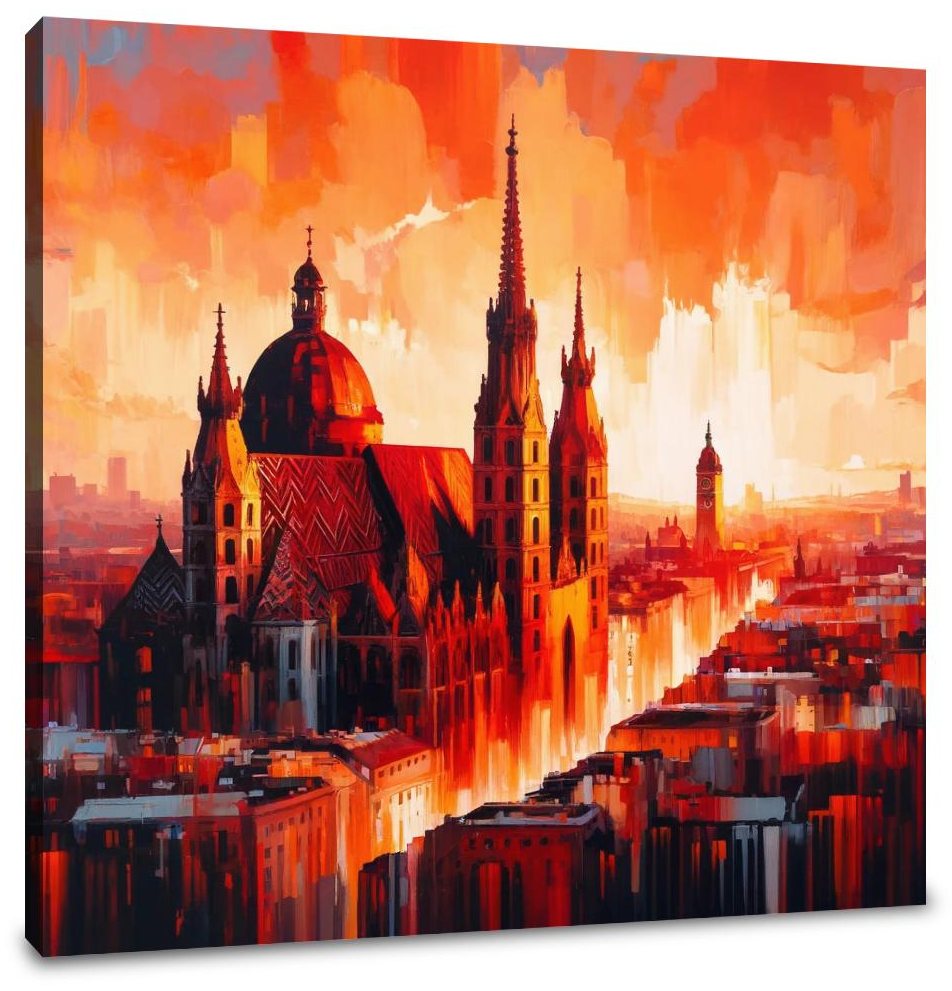 Vienna Cathedral Flame Canvas