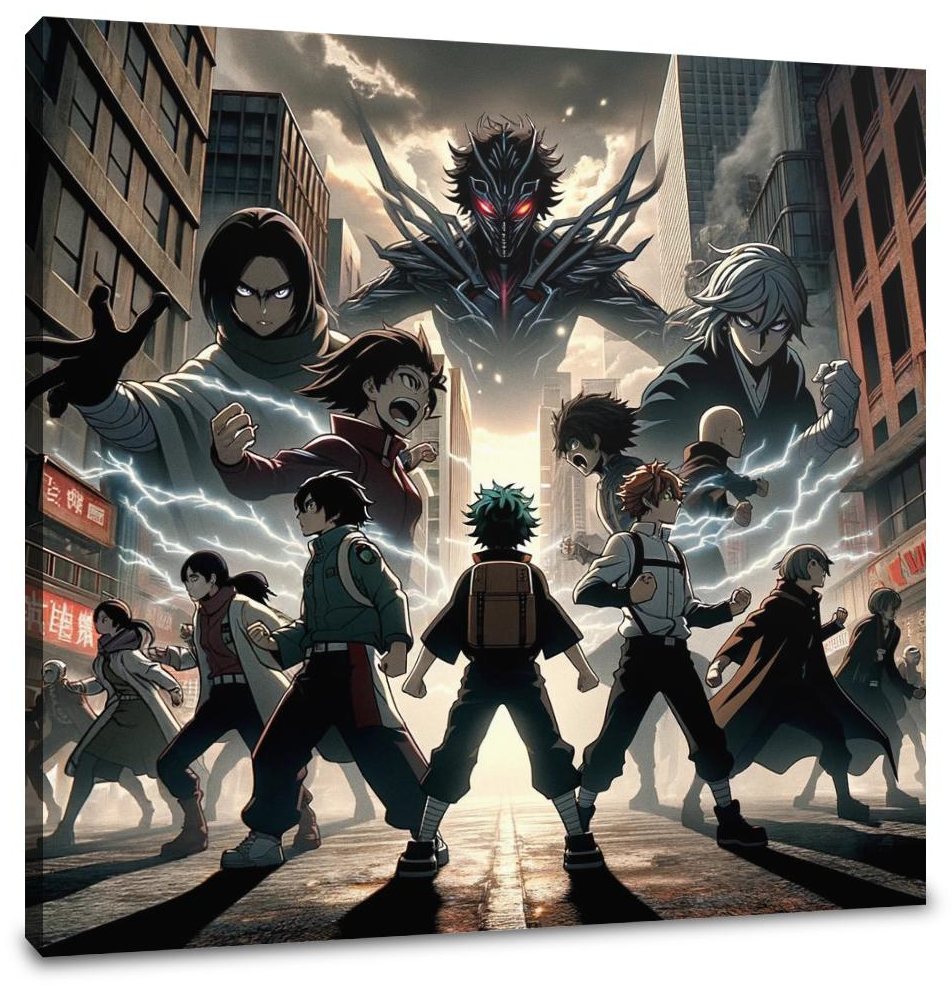 Cityscape Heroic Standoff Canvas