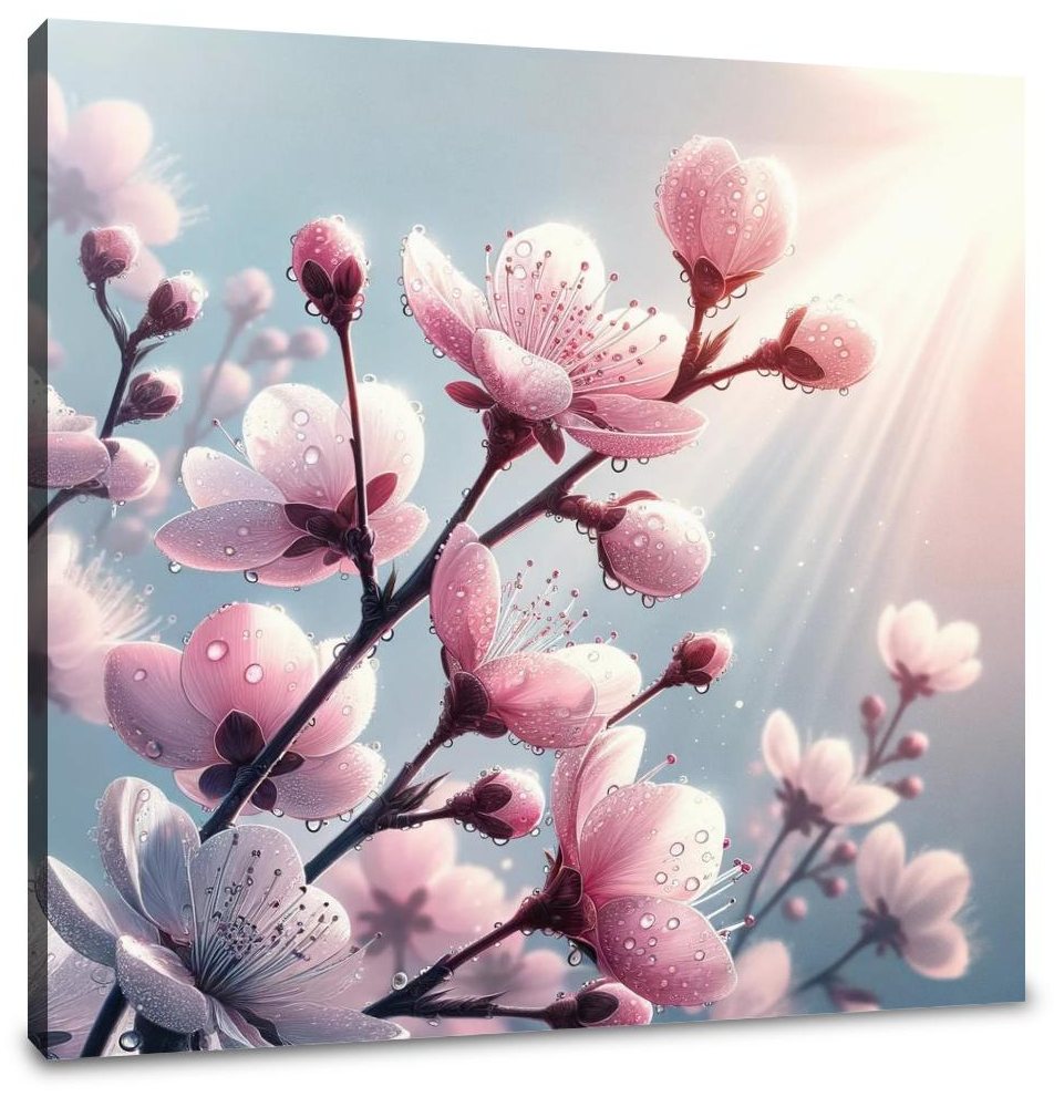 Dew-Kissed Blossoms Canvas