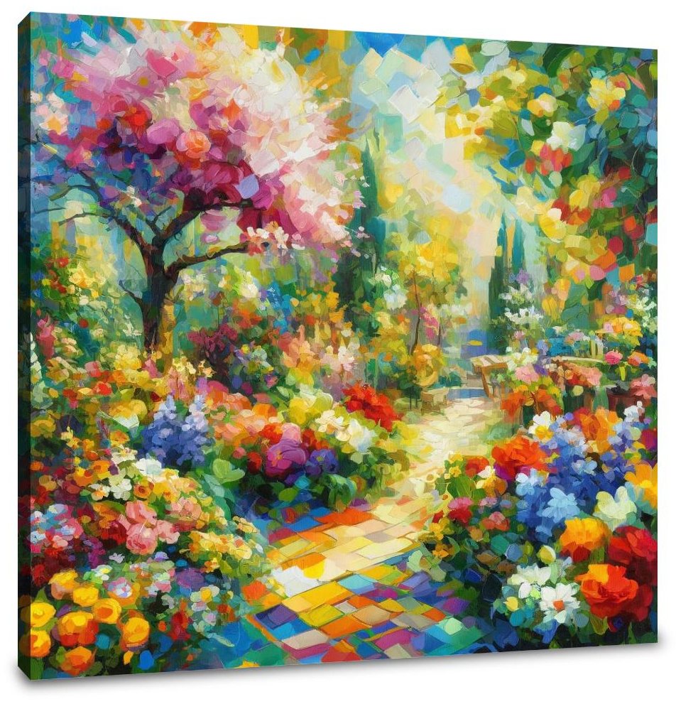 Cubist Spring Garden Canvas