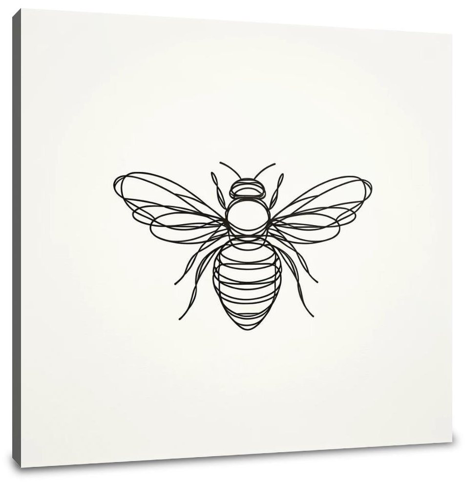 Bee in Monochrome Canvas