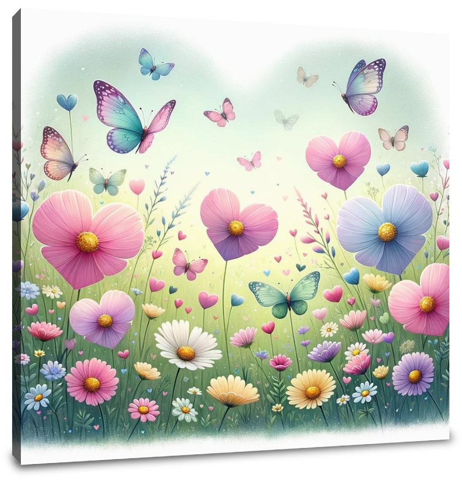 Love Blossom Meadow Canvas
