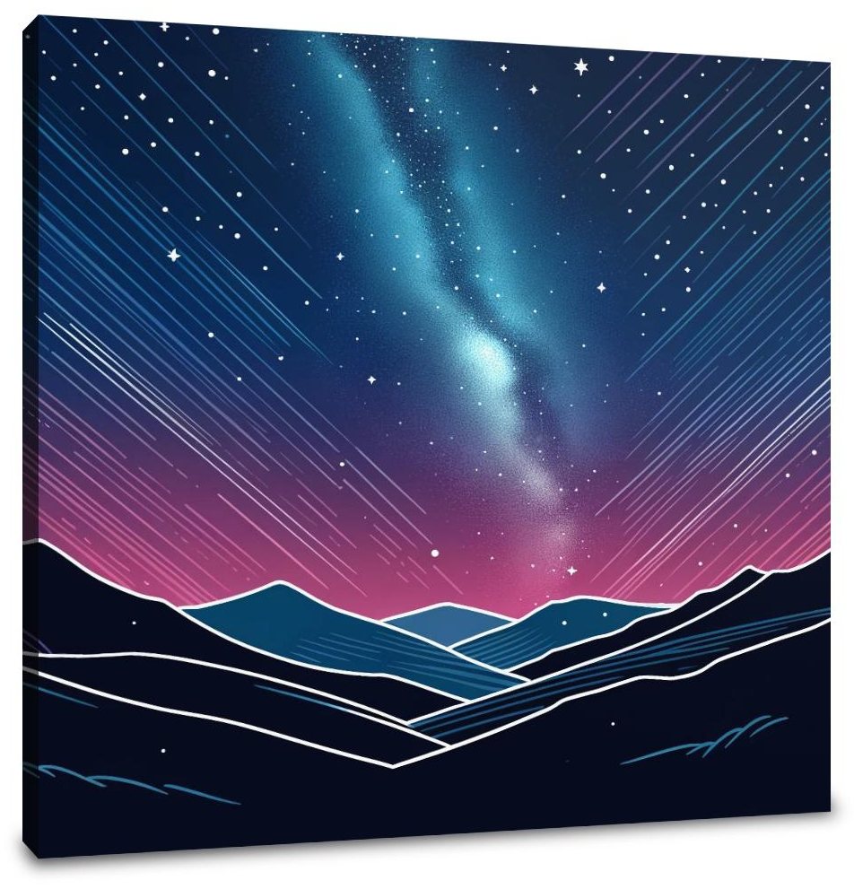 Night Sky in Colorful Canvas