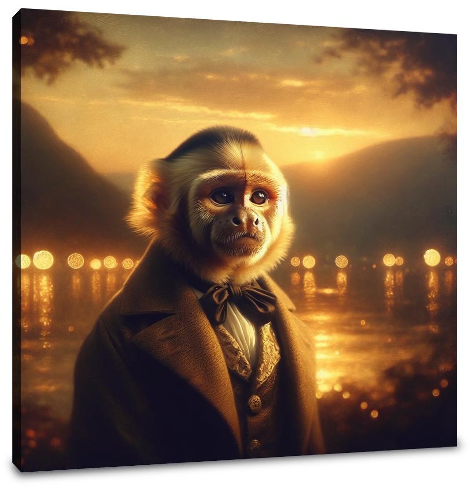 Regal Capuchin Dusk Portrait Canvas
