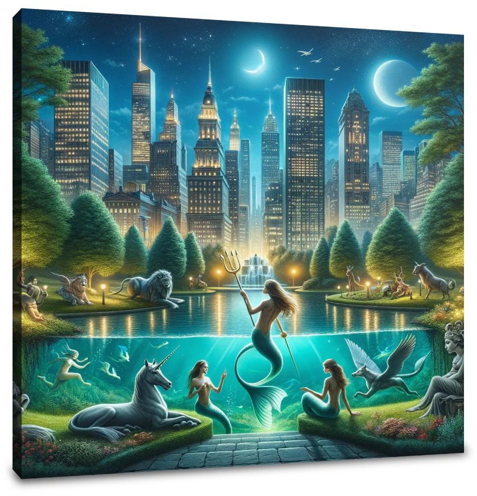 Cityscape Fantasy Fusion Canvas