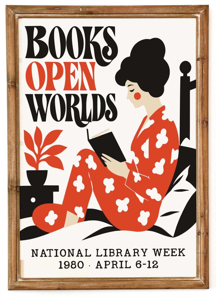 National Library Week Reading Poster Print