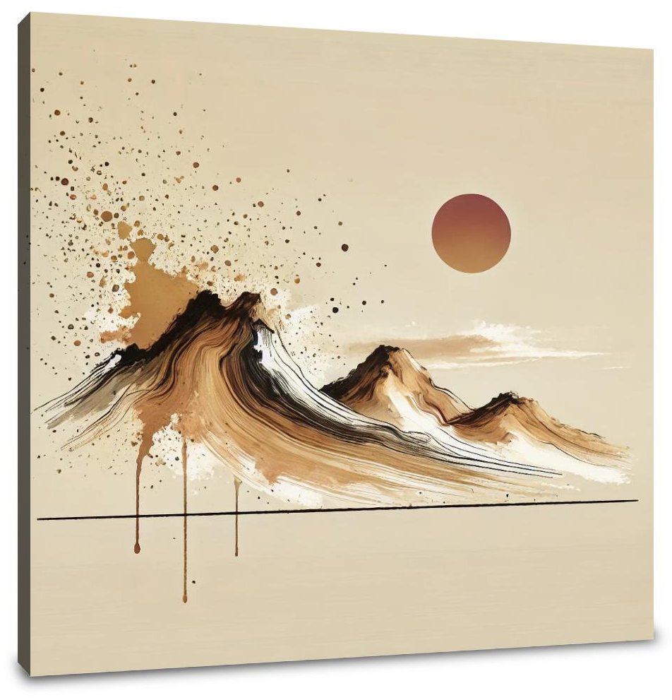 Tranquil Mountain Splash Canvas