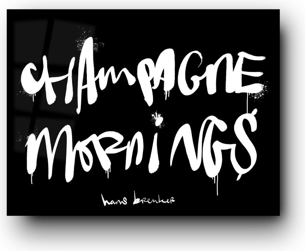 Champagne mornings breed zwart