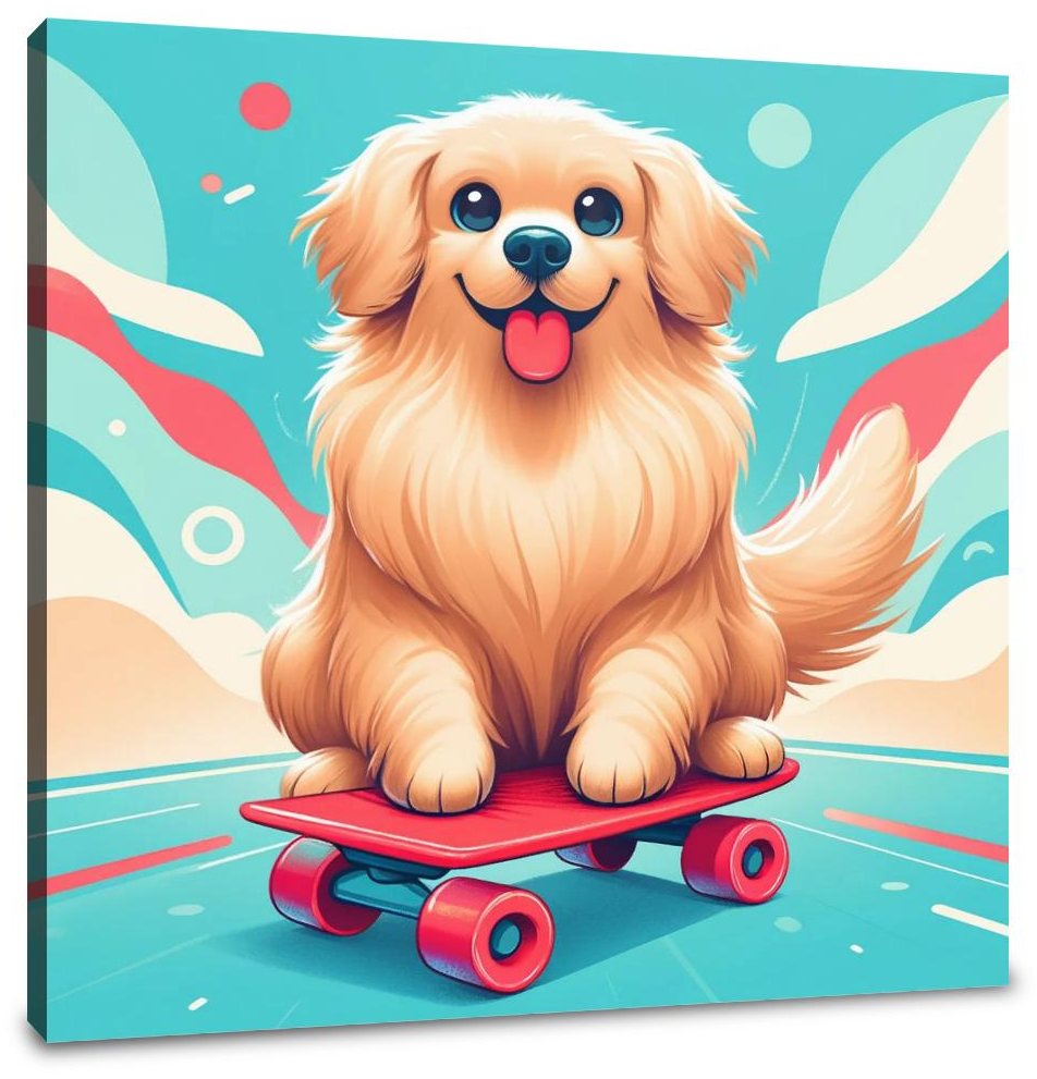 Skater Dog Canvas