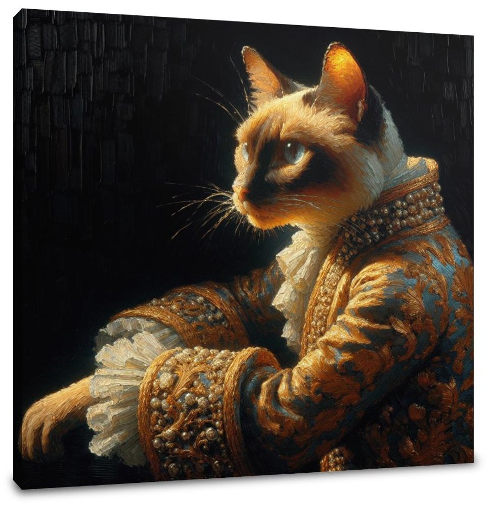 Royal Siamese Elegance Canvas