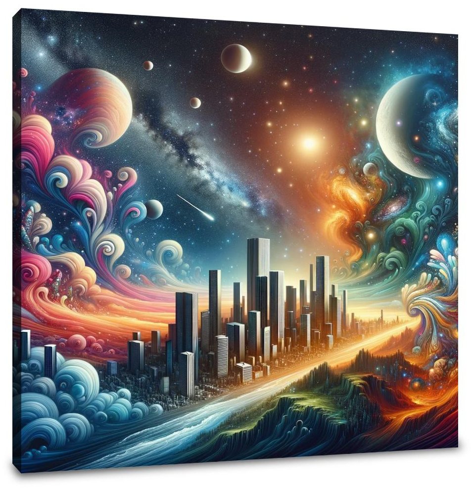 Cosmic Fusion: Modern Mysteries Canvas