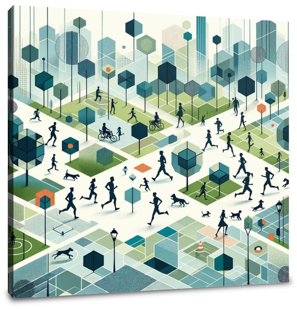 Urban Park Harmony Canvas