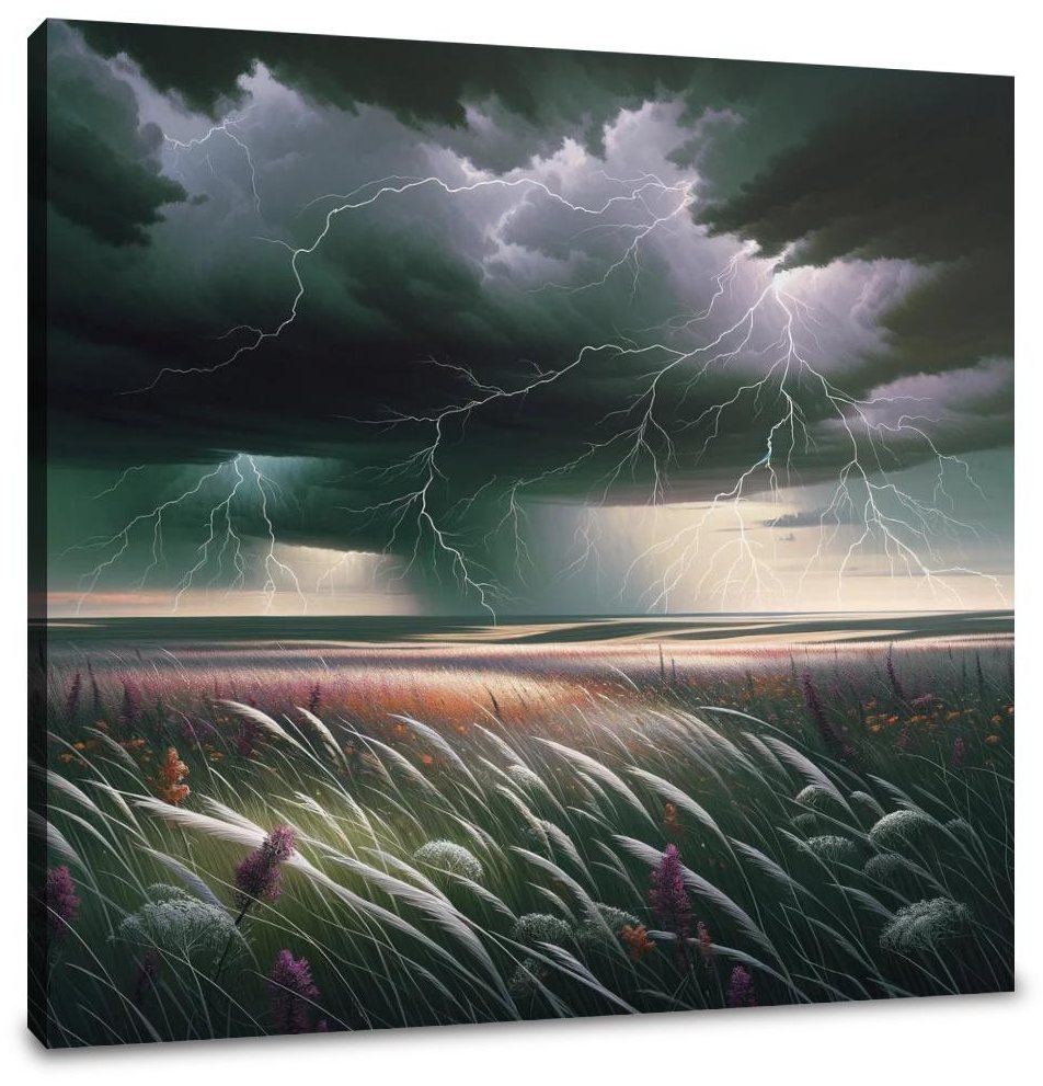 Stormy Prairie Power Canvas