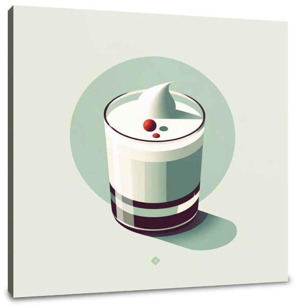 Minimalist Pisco Sour Canvas