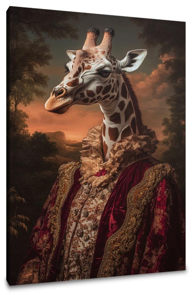 Noble Giraffe Royalty Canvas