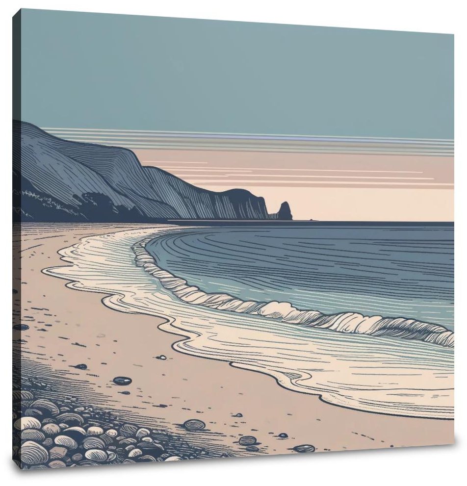 Dusk Coastline Canvas