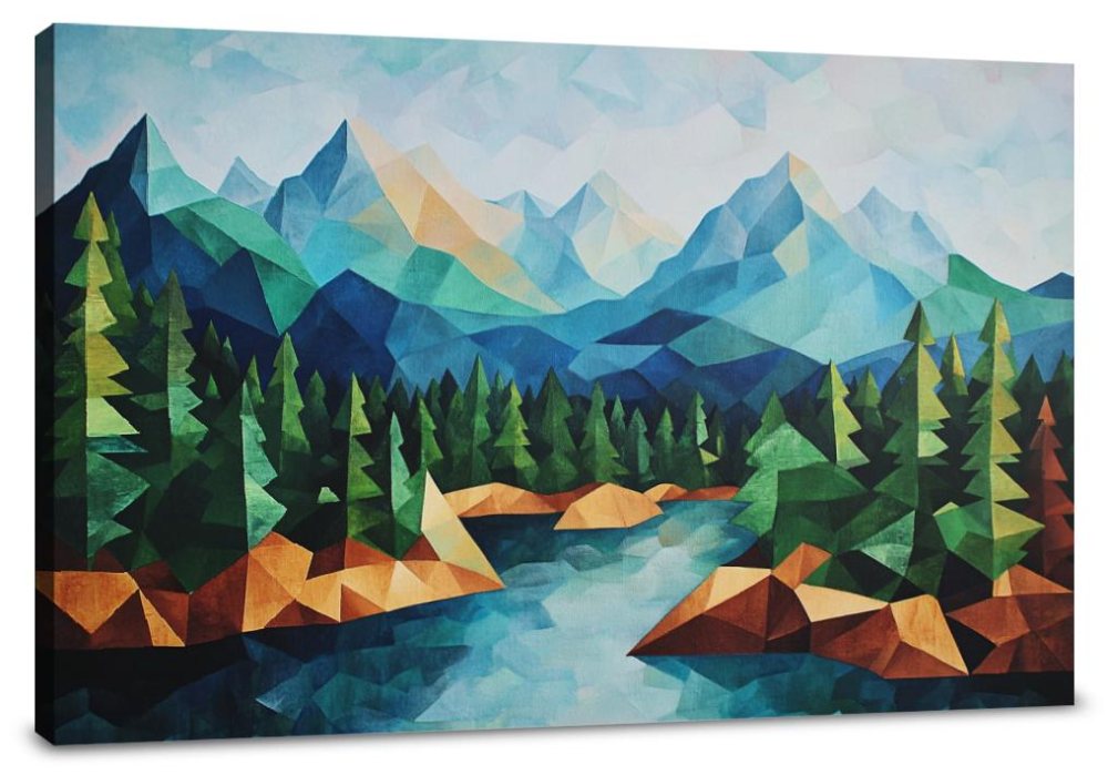 Triangular Forest Canvas