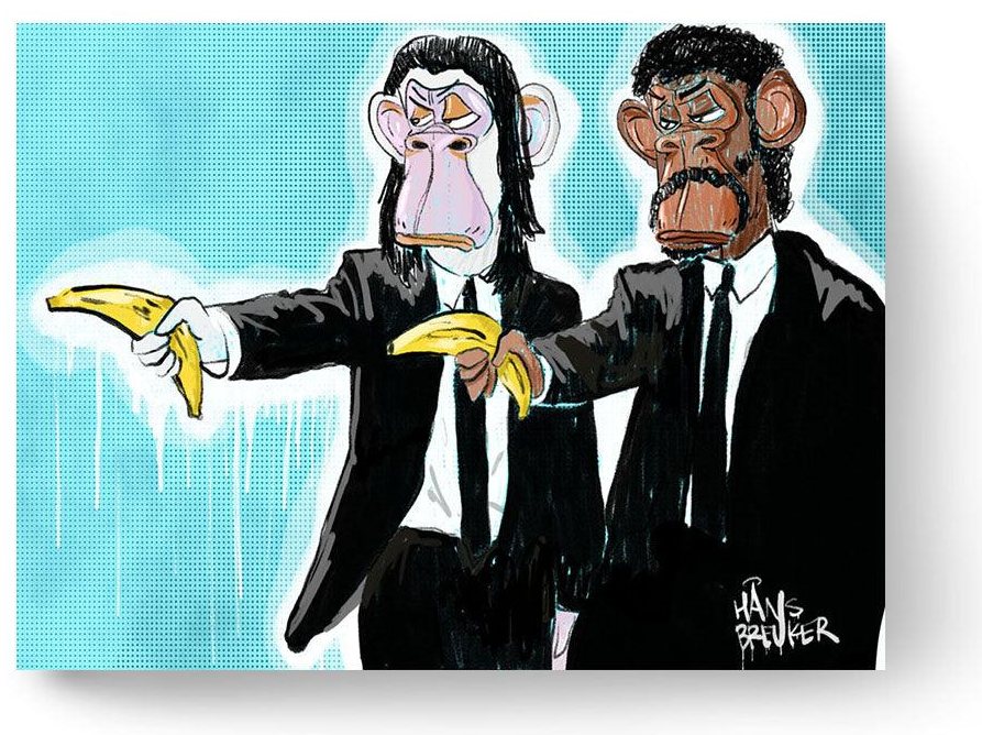 Bored Ape Banksy Pulp Fiction mash up