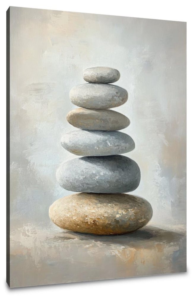 Pebble Balancing Act Canvas